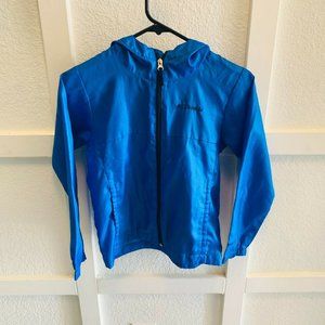 Columbia Boys Blue Omni Shield Hooded Windbreaker Jacket Size S